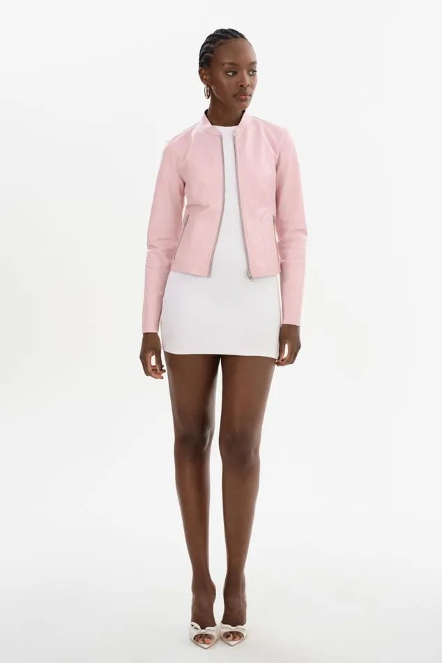 Women CHAPIN Reversible Leather Bomber Ballerina Pinkpink LAMARQUE Leather Jackets Women CHAPIN Reversible Leather Bomber Ballerina Pinkpink LAMARQUE Leather Jackets