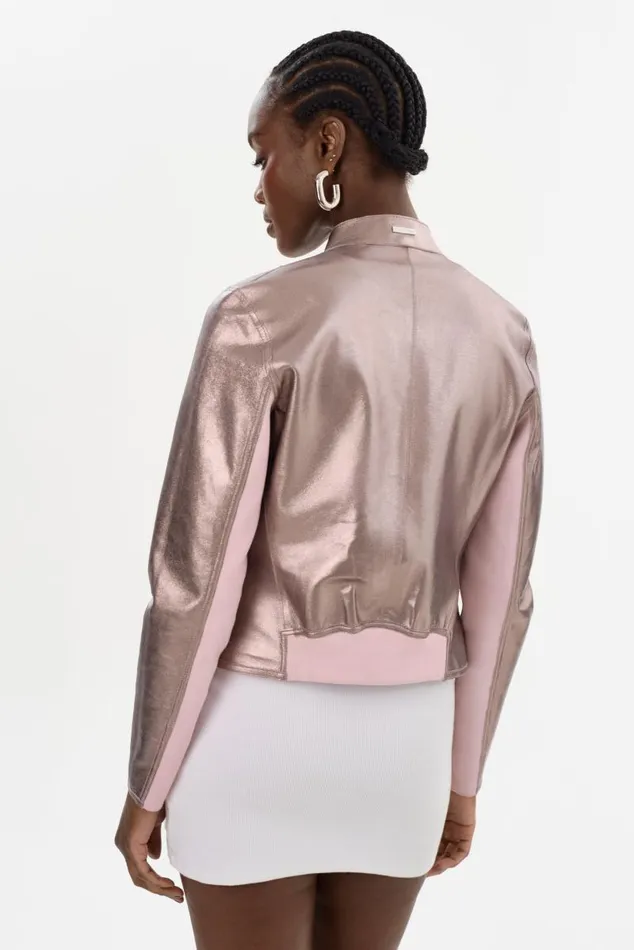 Women CHAPIN Reversible Leather Bomber Ballerina Pinkpink LAMARQUE Leather Jackets Women CHAPIN Reversible Leather Bomber Ballerina Pinkpink LAMARQUE Leather Jackets
