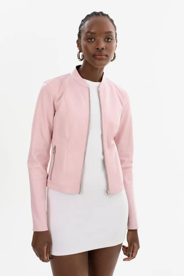 Women CHAPIN Reversible Leather Bomber Ballerina Pinkpink LAMARQUE Leather Jackets Women CHAPIN Reversible Leather Bomber Ballerina Pinkpink LAMARQUE Leather Jackets