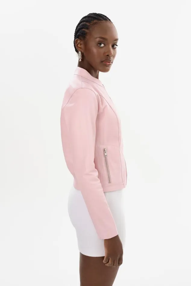 Women CHAPIN Reversible Leather Bomber Ballerina Pinkpink LAMARQUE Leather Jackets Women CHAPIN Reversible Leather Bomber Ballerina Pinkpink LAMARQUE Leather Jackets
