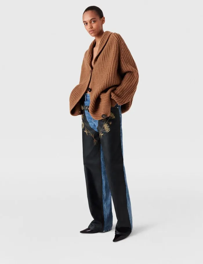 Women Chaps Embroidered StraightLeg Jeans Blue Stella McCartney Pants And Shorts