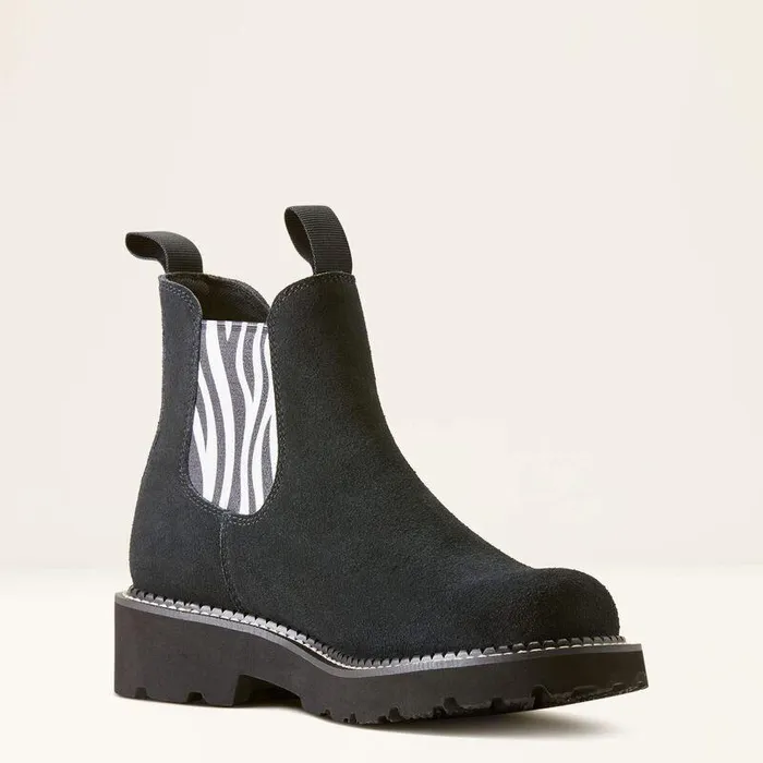 Women Chelsea Boots Ariat Fatbaby Chelsea Western Boot Beduino Blackzebra Print Women Chelsea Boots Ariat Fatbaby Chelsea Western Boot Beduino Blackzebra Print