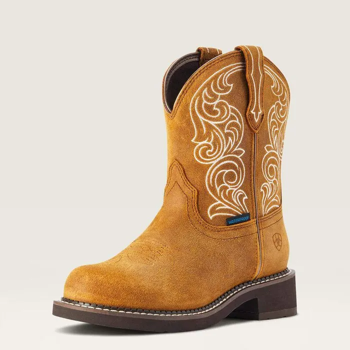 Women Chelsea Boots Ariat Fatbaby Heritage Waterproof Western Boot Ginger Spice
