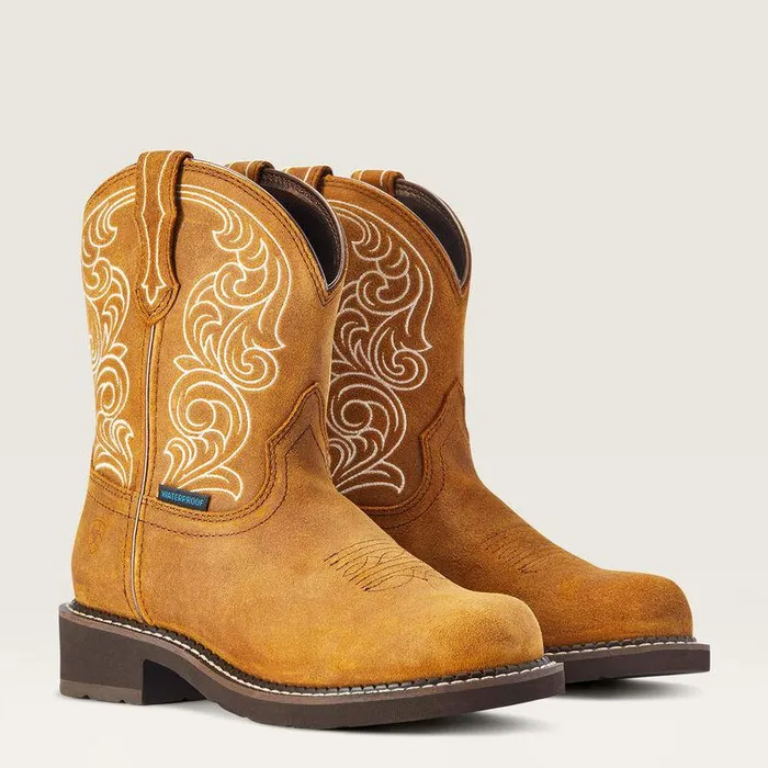 Women Chelsea Boots Ariat Fatbaby Heritage Waterproof Western Boot Ginger Spice
