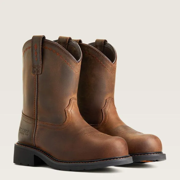 Women Chelsea Boots Ariat Fatbaby Work PullOn Steel Toe Work Boot Distressed Brown Women Chelsea Boots Ariat Fatbaby Work PullOn Steel Toe Work Boot Distressed Brown