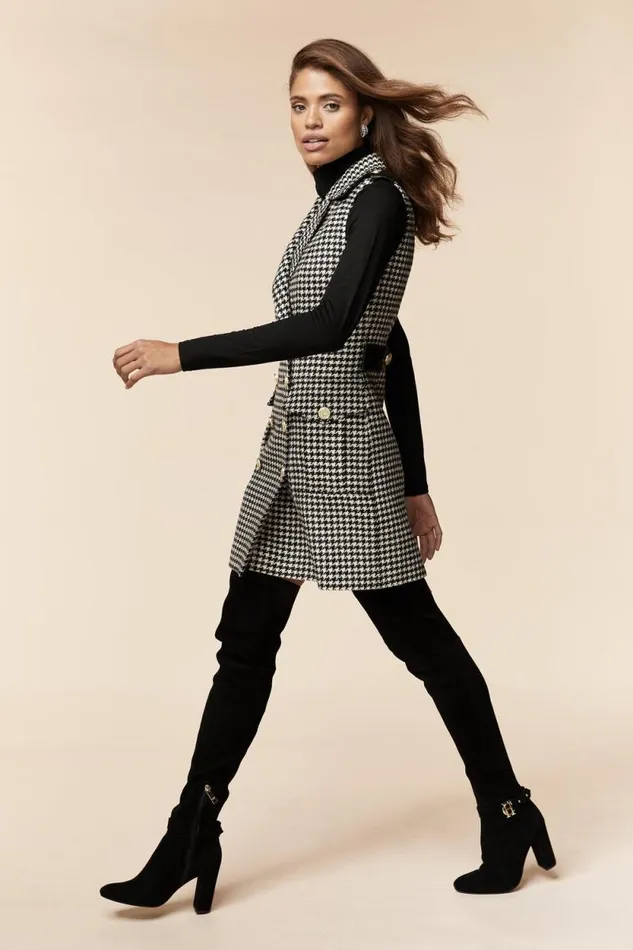 Women Chelsea Dress Houndstooth Holland Cooper Tailoring
