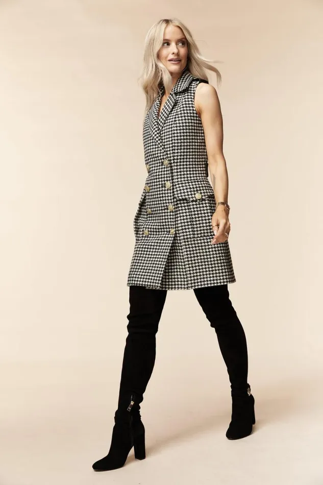 Women Chelsea Dress Houndstooth Holland Cooper Tailoring