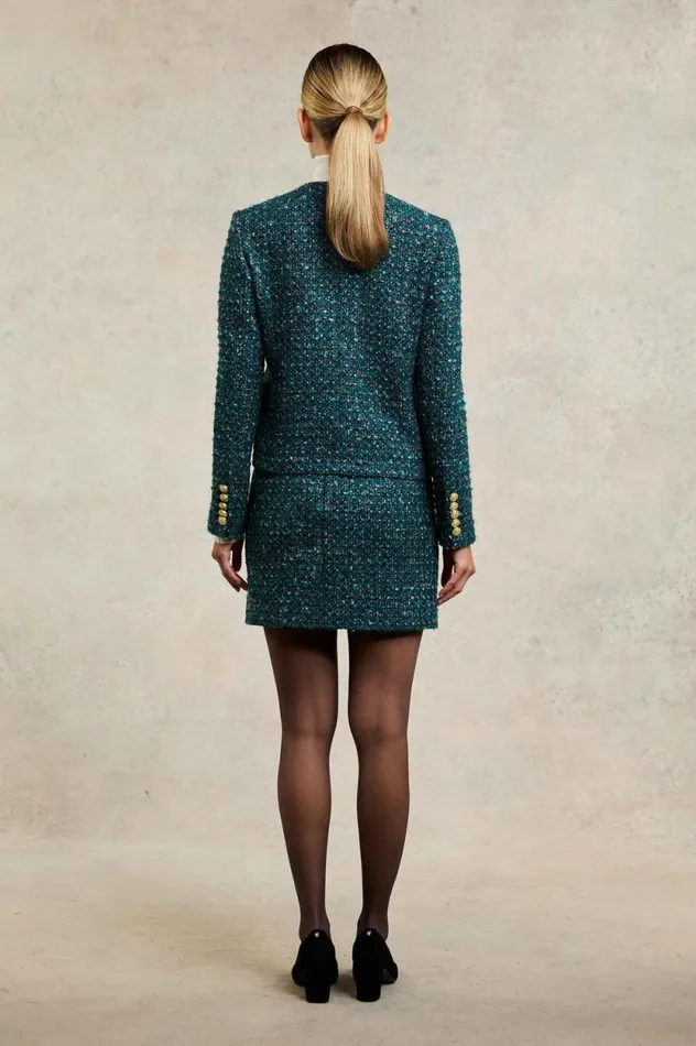 Women Chelsea Jacket Emerald Boucle Holland Cooper Tailoring