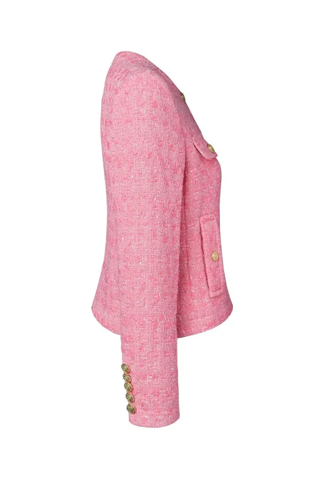 Women Chelsea Jacket Pop Pink Boucle Holland Cooper Tailoring