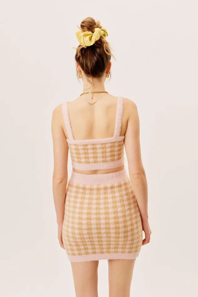 Women Cher Mini Skirt Light Pink For Love and Lemons Knitwear Women Cher Mini Skirt Light Pink For Love and Lemons Knitwear