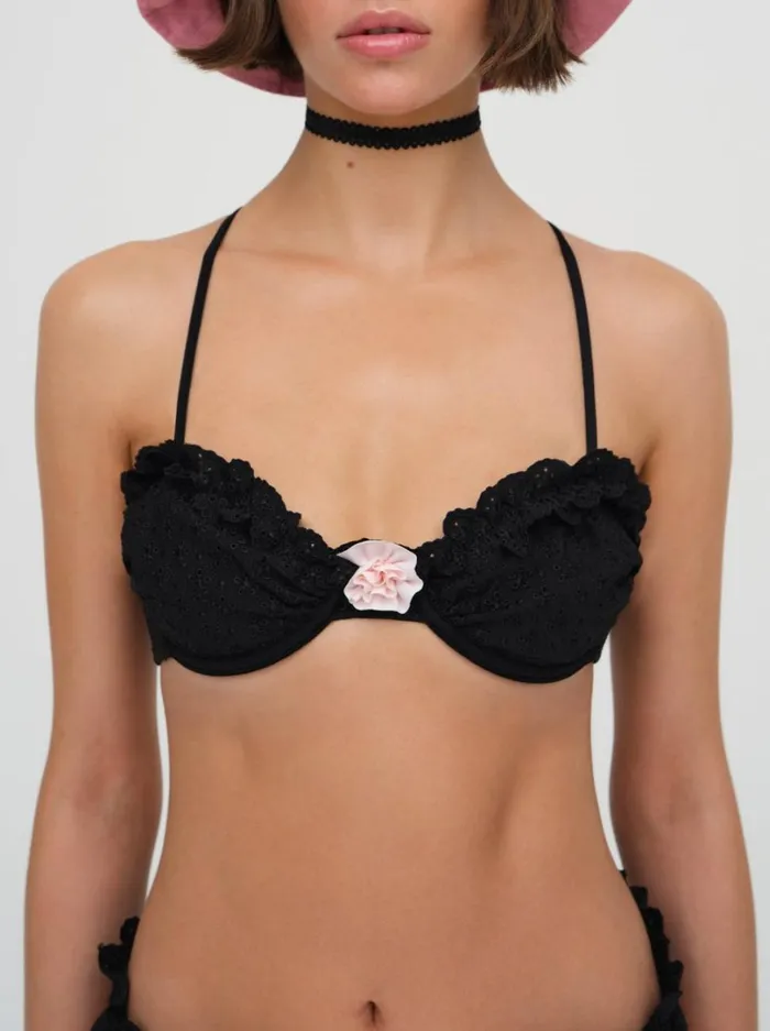 Women Clove Underwire Bikini Top Black For Love and Lemons Swim