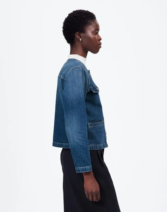 Women Coats Jackets Madewell Denim Lady Jacket In Plymouth Wash Plymouth Wash