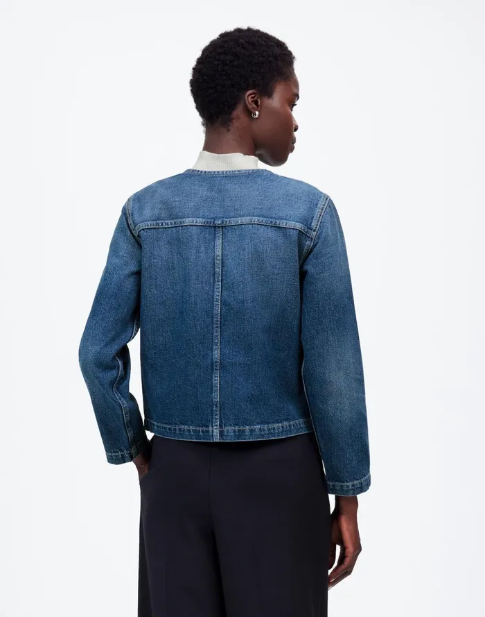 Women Coats Jackets Madewell Denim Lady Jacket In Plymouth Wash Plymouth Wash