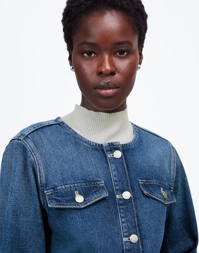 Women Coats Jackets Madewell Denim Lady Jacket In Plymouth Wash Plymouth Wash