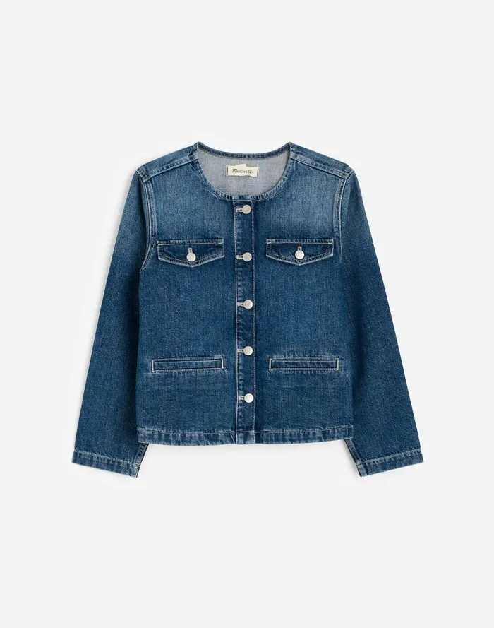 Women Coats Jackets Madewell Denim Lady Jacket In Plymouth Wash Plymouth Wash