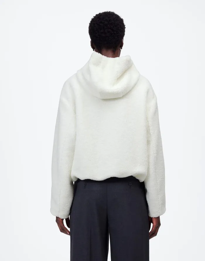 Women Coats Jackets Madewell Sherpa ZipFront Bomber Jacket Winter White