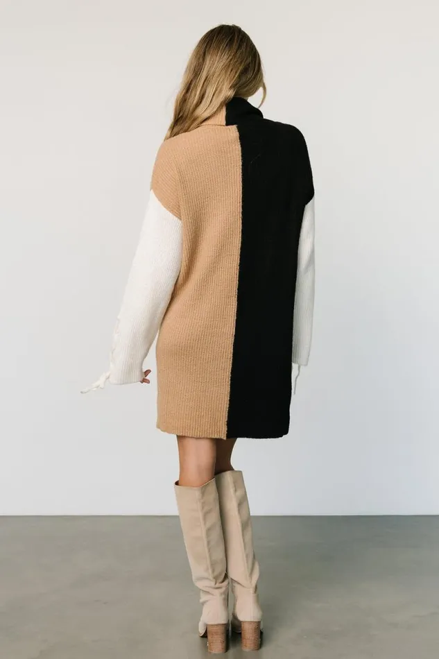 Women Connie Turtleneck Sweater Mini Dress Black Multi Baltic Born Short Dresses Women Connie Turtleneck Sweater Mini Dress Black Multi Baltic Born Short Dresses