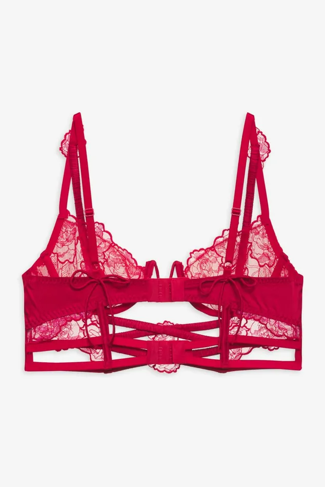 Women Cordelia Lace Bustier Red For Love and Lemons Lingerie