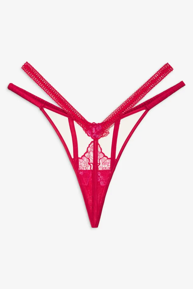 Women Cordelia Thong Panty Red For Love and Lemons Lingerie Women Cordelia Thong Panty Red For Love and Lemons Lingerie