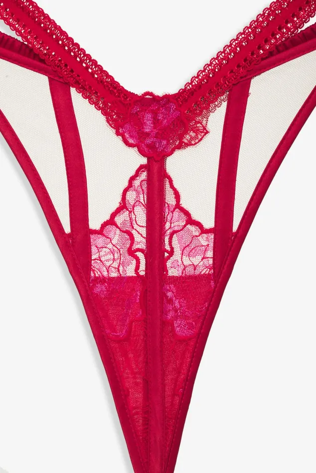 Women Cordelia Thong Panty Red For Love and Lemons Lingerie Women Cordelia Thong Panty Red For Love and Lemons Lingerie