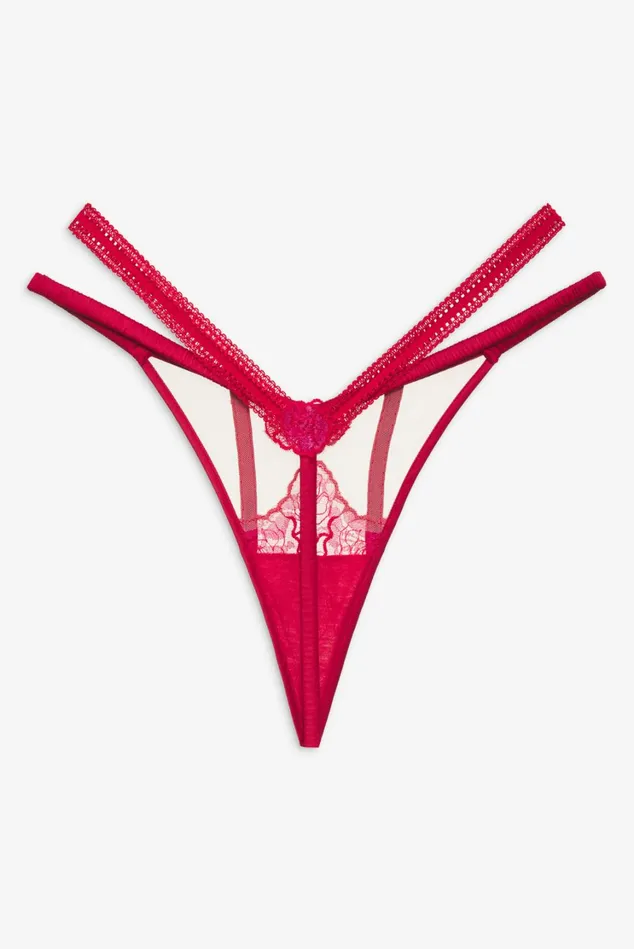 Women Cordelia Thong Panty Red For Love and Lemons Lingerie Women Cordelia Thong Panty Red For Love and Lemons Lingerie