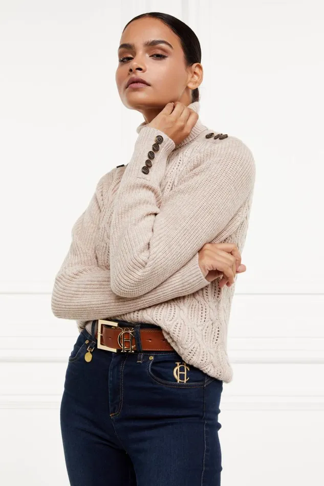 Women Cotswold Roll Neck Knit Oatmeal Holland Cooper Knitwear Women Cotswold Roll Neck Knit Oatmeal Holland Cooper Knitwear