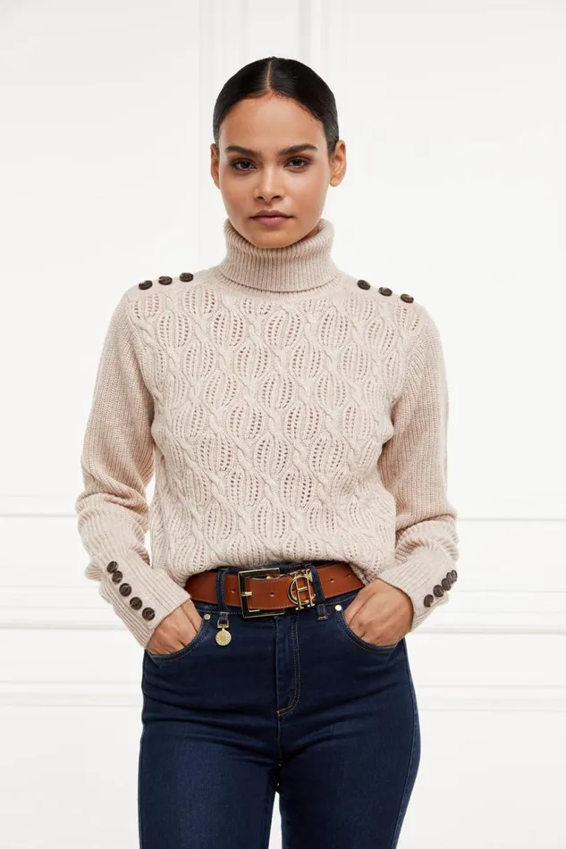 Women Cotswold Roll Neck Knit Oatmeal Holland Cooper Knitwear Women Cotswold Roll Neck Knit Oatmeal Holland Cooper Knitwear