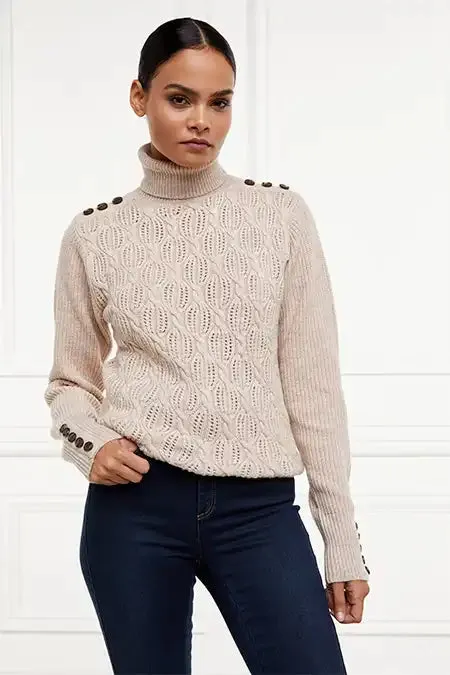 Women Cotswold Roll Neck Knit Oatmeal Holland Cooper Knitwear Women Cotswold Roll Neck Knit Oatmeal Holland Cooper Knitwear