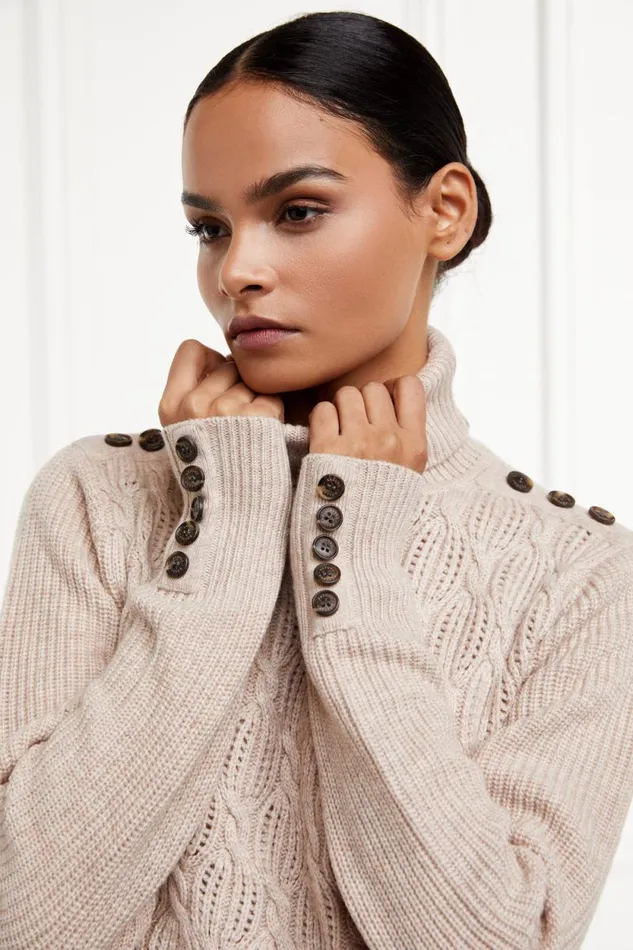 Women Cotswold Roll Neck Knit Oatmeal Holland Cooper Knitwear Women Cotswold Roll Neck Knit Oatmeal Holland Cooper Knitwear
