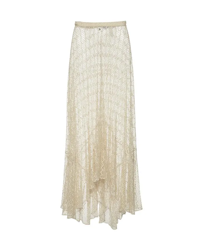 Women CoverUps PatBO Lace Beach Skirt FINAL SALE Vanilla