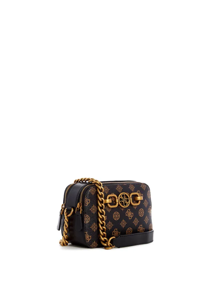 Women Crossbody GUESS Black Brown Noelle Crossbody Camera Bag Women Crossbody GUESS Black Brown Noelle Crossbody Camera Bag