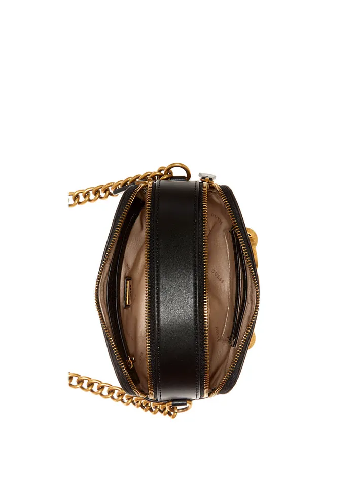 Women Crossbody GUESS Black Brown Noelle Crossbody Camera Bag Women Crossbody GUESS Black Brown Noelle Crossbody Camera Bag