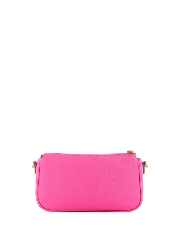 Women Crossbody GUESS Fuchsia Nell Crossbody Pouch Bag