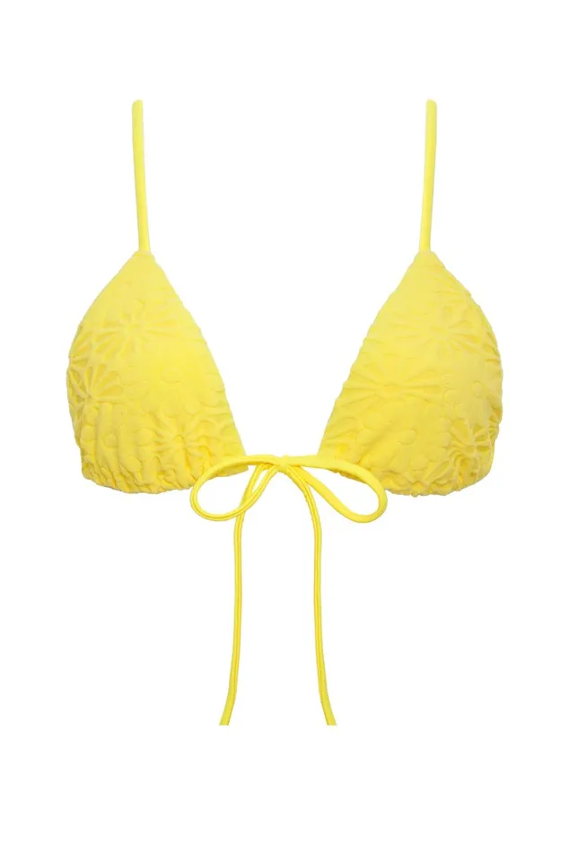 Women Cruz Swim Top Yellow For Love and Lemons Swim Women Cruz Swim Top Yellow For Love and Lemons Swim