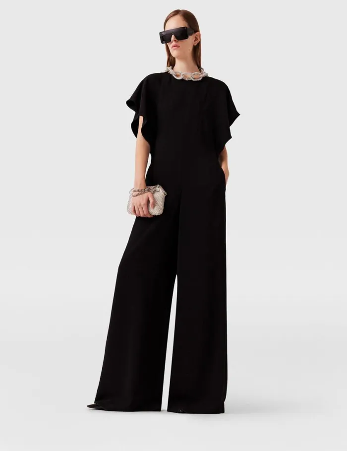 Women Crystal Chain Maxi Jumpsuit Black Stella McCartney Jumpsuits Women Crystal Chain Maxi Jumpsuit Black Stella McCartney Jumpsuits