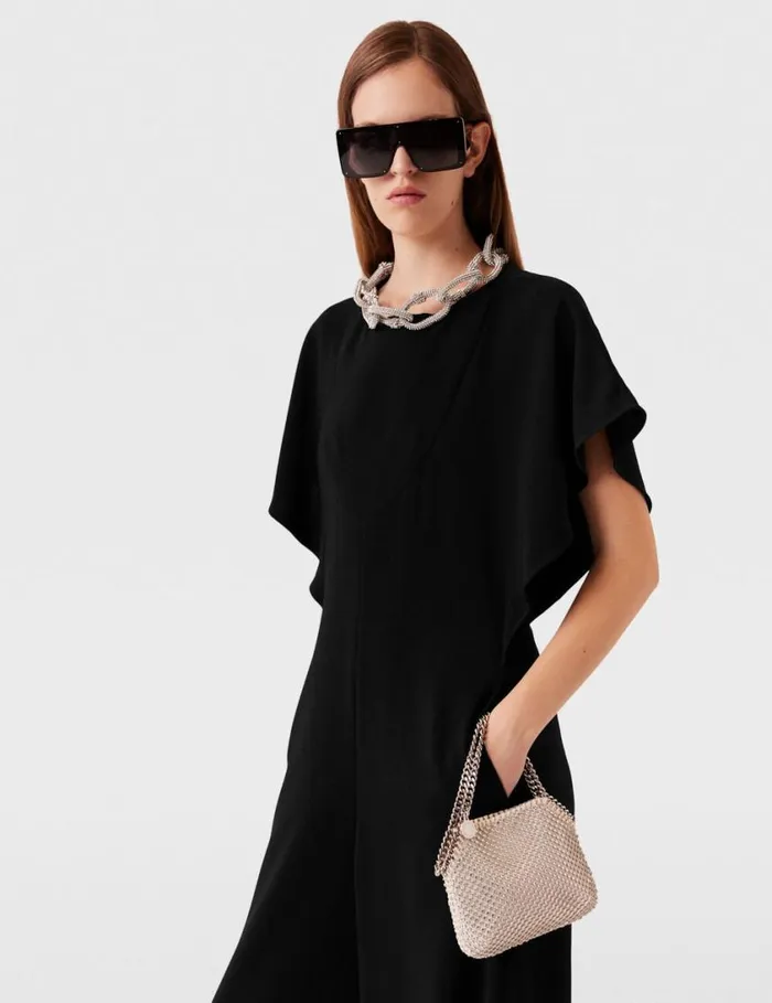 Women Crystal Chain Maxi Jumpsuit Black Stella McCartney Jumpsuits Women Crystal Chain Maxi Jumpsuit Black Stella McCartney Jumpsuits