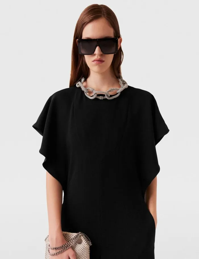 Women Crystal Chain Maxi Jumpsuit Black Stella McCartney Jumpsuits Women Crystal Chain Maxi Jumpsuit Black Stella McCartney Jumpsuits