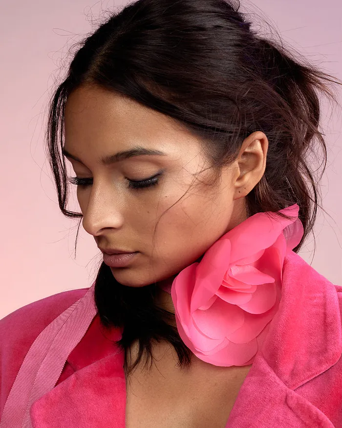 Women Cynthia Rowley Accessories Organza Flower Ties Pink
