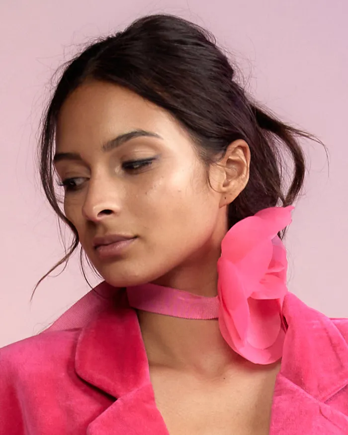 Women Cynthia Rowley Accessories Organza Flower Ties Pink