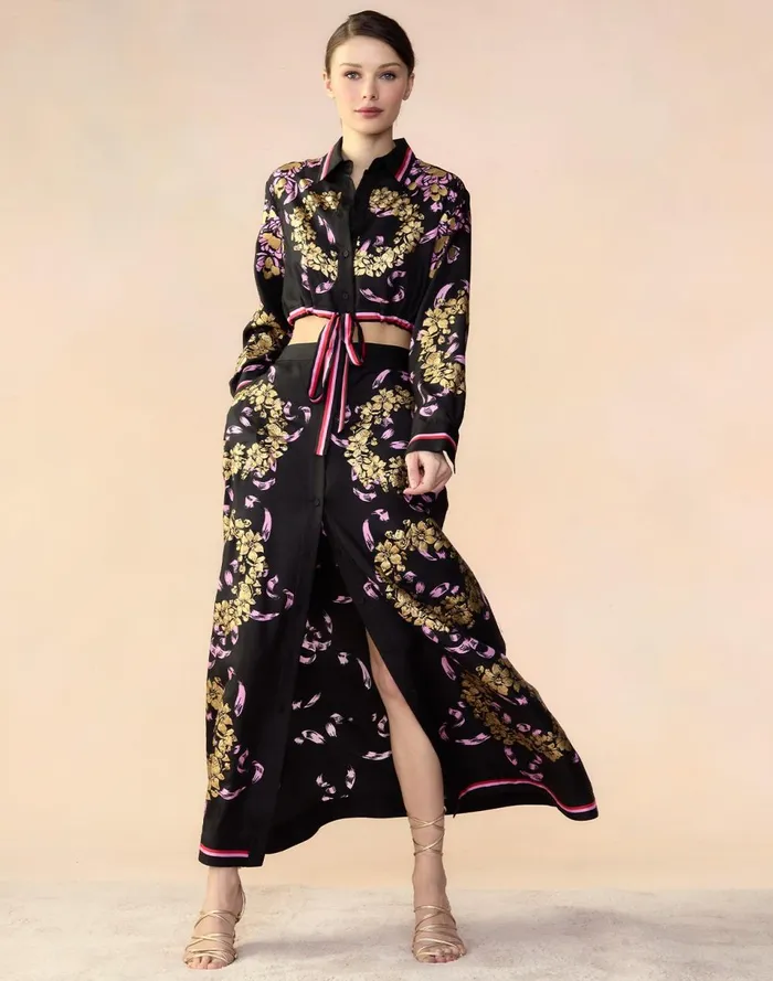 Women Cynthia Rowley Bottoms Marseille Skirt Blkgd Women Cynthia Rowley Bottoms Marseille Skirt Blkgd