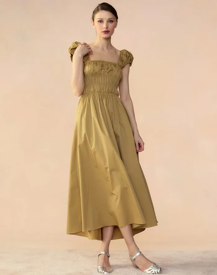 Women Cynthia Rowley Dresses Bodrum Back Tie Dress Camel Women Cynthia Rowley Dresses Bodrum Back Tie Dress Camel