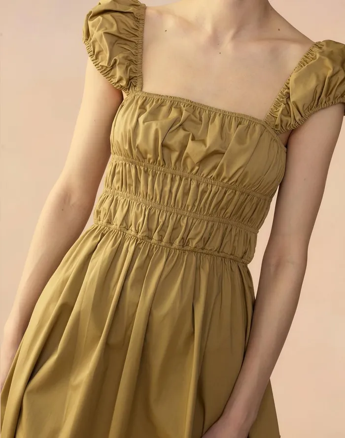 Women Cynthia Rowley Dresses Bodrum Back Tie Dress Camel Women Cynthia Rowley Dresses Bodrum Back Tie Dress Camel