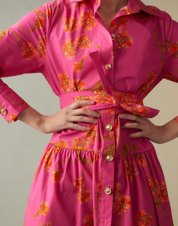 Women Cynthia Rowley Dresses Perennial Shirt Dress Pnkfl