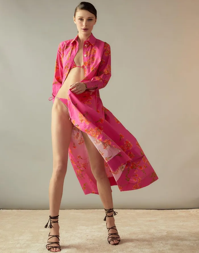 Women Cynthia Rowley Dresses Perennial Shirt Dress Pnkfl