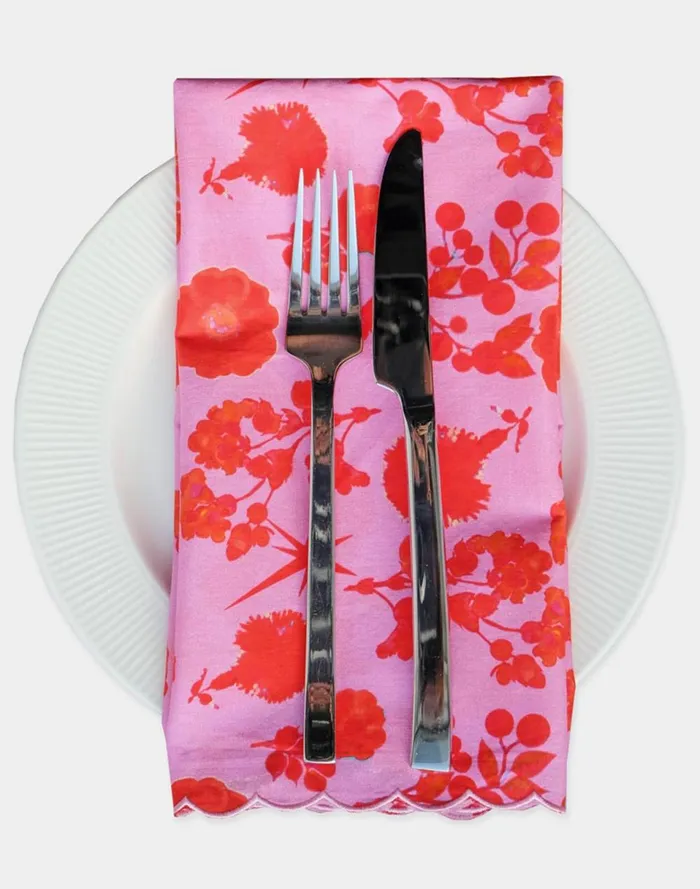 Women Cynthia Rowley Home Scallop Embroidered Edge Dinner Napkin