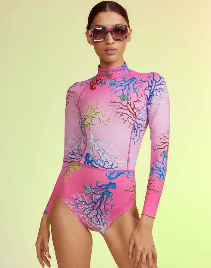 Women Cynthia Rowley Swim Coral Wetsuit Coral