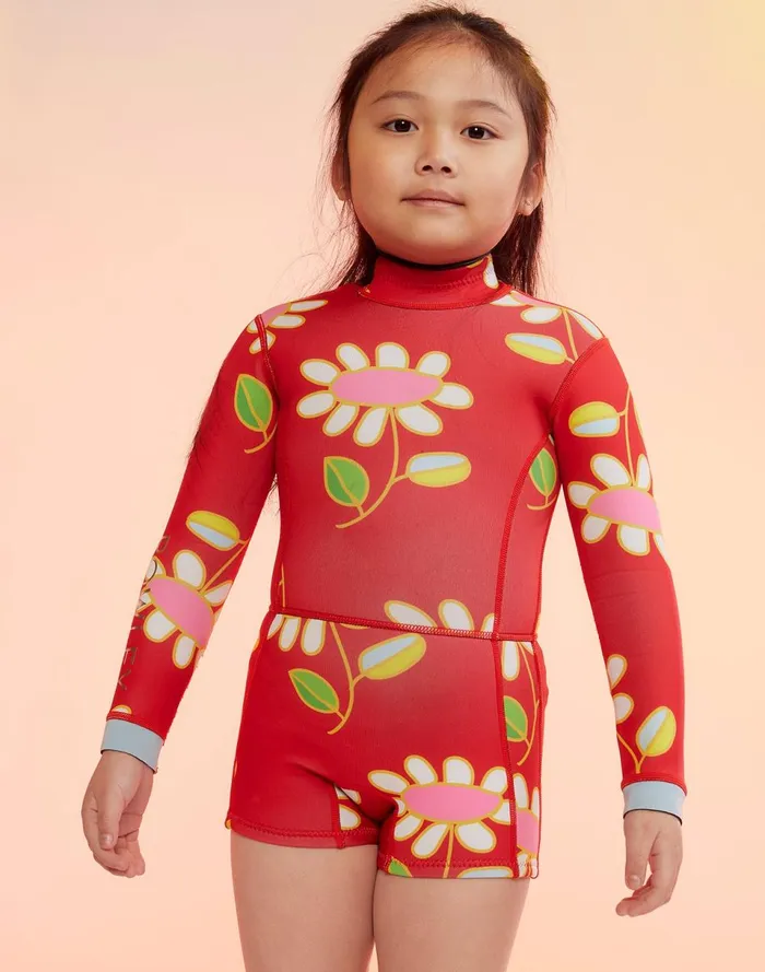 Women Cynthia Rowley Swim Kids Floral Wetsuit Red Women Cynthia Rowley Swim Kids Floral Wetsuit Red