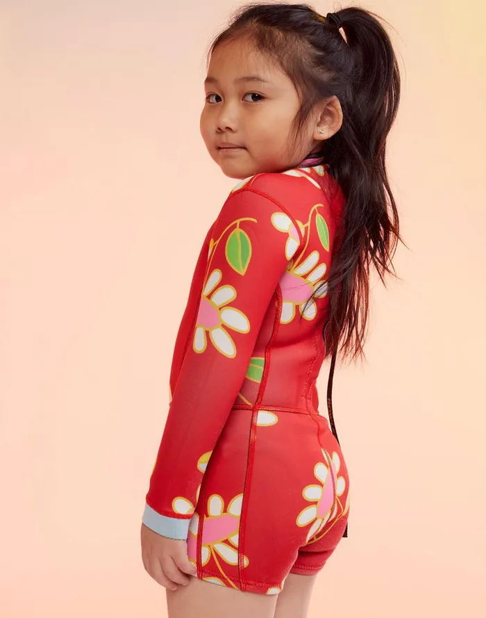 Women Cynthia Rowley Swim Kids Floral Wetsuit Red Women Cynthia Rowley Swim Kids Floral Wetsuit Red