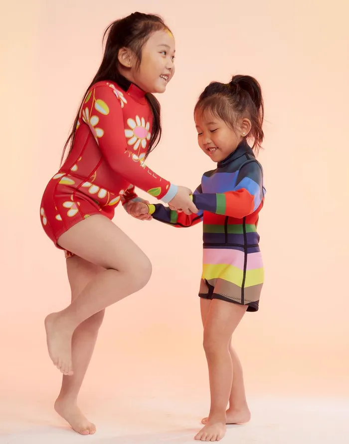 Women Cynthia Rowley Swim Kids Floral Wetsuit Red Women Cynthia Rowley Swim Kids Floral Wetsuit Red