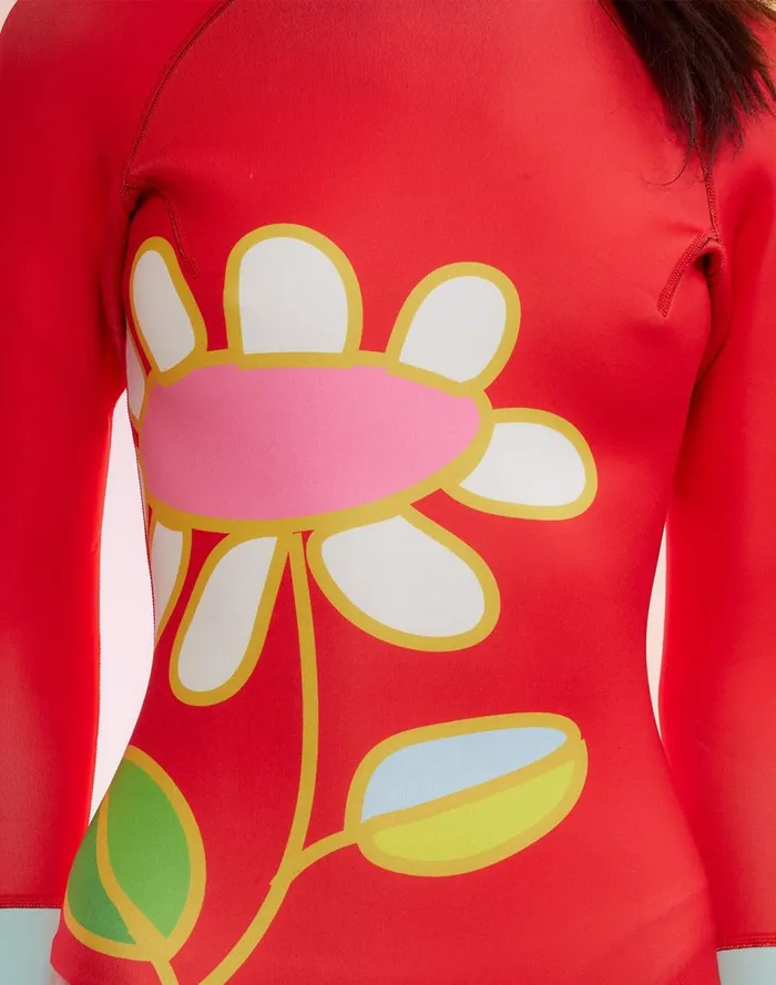 Women Cynthia Rowley Swim Spring Daisy Wetsuit Red Women Cynthia Rowley Swim Spring Daisy Wetsuit Red